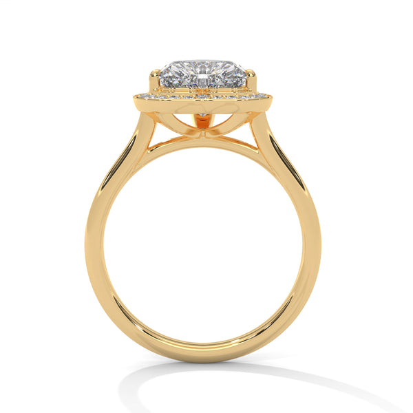 2.16 CT Heart Shape Lab-Grown Diamond Halo Ring