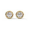 0.50 CT Round Bezel-Set CVD Lab-Grown Diamond Stud Earrings