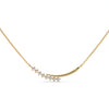 0.20 CT Curved Bar Lab-Grown Diamond Pendant Necklace in Gold