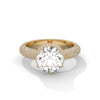 5.17 CT Round Lab-Grown Diamond Micro Pave Halo Solitaire Ring