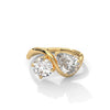 2.50 CT Round & Pear Lab-Grown Diamond Toi Et Moi Open Ring