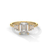 2.19 CT Emerald Cut Lab-Grown Diamond Three-Stone Ring