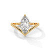 1.50 CT Marquise Cut Lab-Grown Diamond V-Shaped Solitaire Ring