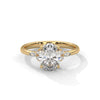 2.11 CT Oval Lab-Grown Diamond Three-Stone Ring with Marquise & Round Accents