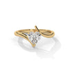 1.00 CT Heart Shape Lab-Grown Diamond Open Twist Solitaire Ring