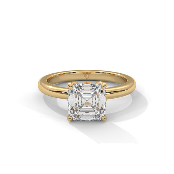 2.10 CT Asscher Cut Lab-Grown Diamond Solitaire Ring
