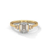 1.36 Ct Total Emerald Cut CVD Lab-Grown Diamond Three-Stone Ring