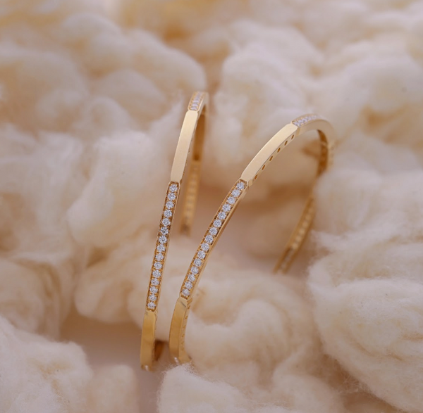 2.97 CTW Round Lab-Grown Diamond Bangle Bracelet