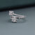 1.32 CT Total Round Lab-Grown Diamond Open Wrap Ring with Pavé Band