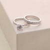 2.36 CT Total Round Lab-Grown Diamond Engagement Ring Set with Pavé Band