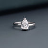 1.00 CT Pear Cut Lab-Grown Diamond Solitaire Ring