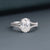 2.57 CT Total Oval Lab-Grown Diamond Engagement Ring with Split Pavé Band