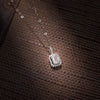 1.30 CT Emerald Cut Halo Lab-Grown Diamond Pendant