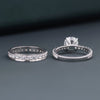 2.36 CT Total Round Lab-Grown Diamond Engagement Ring Set with Pavé Band