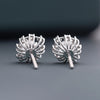 2.29 CTW Round Brilliant Floral Halo CVD Lab-Grown Diamond Stud Earrings