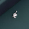 1.30 CT Emerald Cut Halo Lab-Grown Diamond Pendant