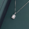 1.30 CT Emerald Cut Halo Lab-Grown Diamond Pendant