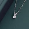 1.29 CT Round Brilliant Solitaire Lab-Grown Diamond Pendant with Pave Bail
