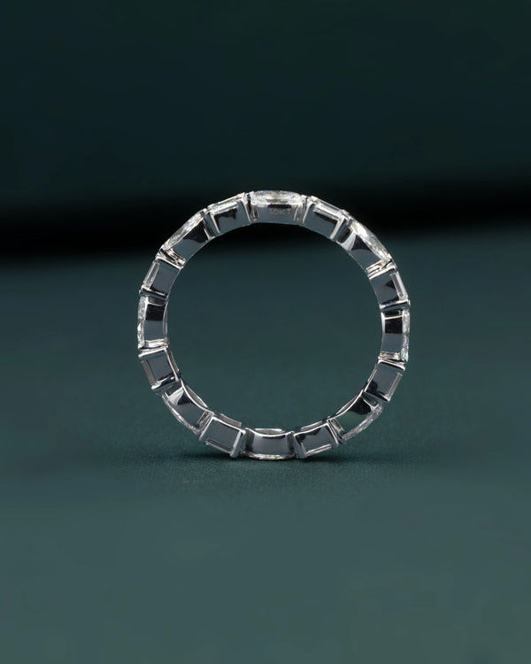 1.21 CTW Pear & Emerald Cut CVD Lab-Grown Diamond Eternity Ring