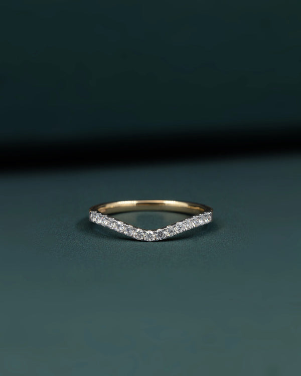 0.28 CTW V-Shaped Diamond Stackable Ring