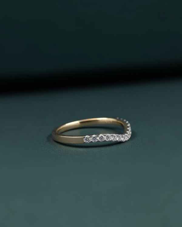 0.28 CTW V-Shaped Diamond Stackable Ring