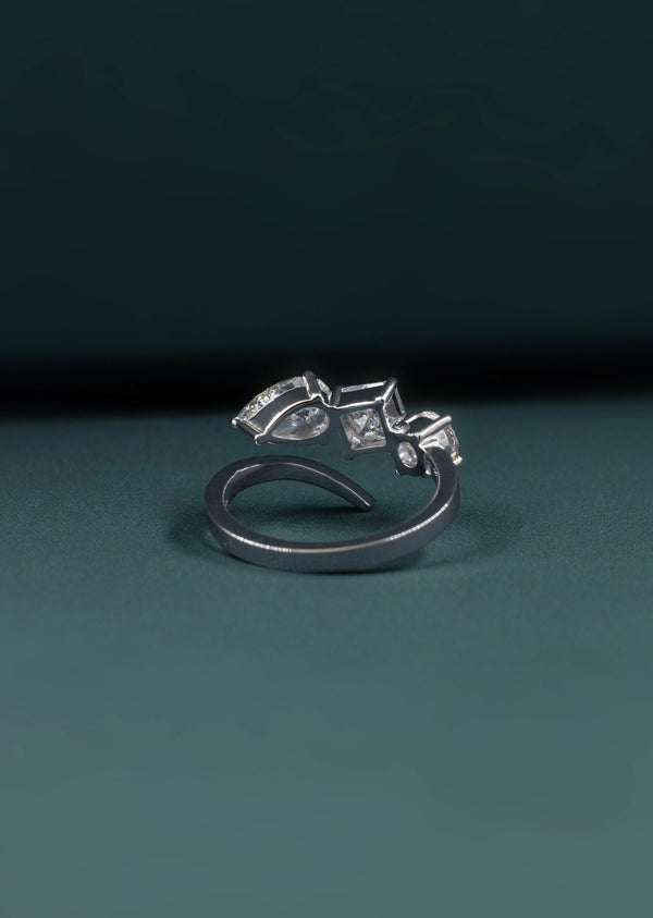 3.08 CTW Multi-Shape Three Stone CVD Lab-Grown Diamond Ring