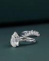 3.48 CTW Pear Cut Lab-Grown Diamond Bridal Ring Set in Gold