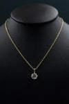 1.1 CTW Round Brilliant Solitaire Lab-Grown Diamond Pendant Necklace in Gold