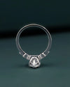 2.20 CTW Marquise Cut Lab-Grown Diamond Floral Accent Engagement Ring in Gold