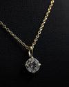 1.1 CTW Round Brilliant Solitaire Lab-Grown Diamond Pendant Necklace in Gold