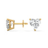 2.25 CT Heart Shape Lab-Grown Diamond Stud Earrings