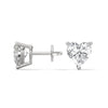 2.25 CT Heart Shape Lab-Grown Diamond Stud Earrings