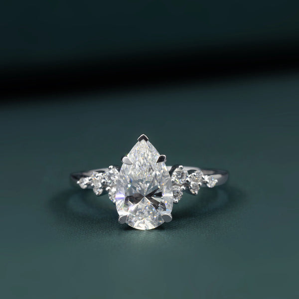 2.79 CTW Pear Cut Lab-Grown Diamond Engagement Ring