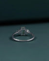 1.28 CTW Emerald & Pear Cut CVD Lab-Grown Diamond Three Stone Ring