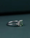 1.28 CTW Emerald & Pear Cut CVD Lab-Grown Diamond Three Stone Ring