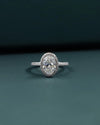 3.02 CT Oval Halo CVD Lab-Grown Diamond Engagement