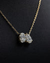 2.12 CTW Pear & Emerald Cut Lab-Grown Diamond Toi et Moi Pendant Necklace