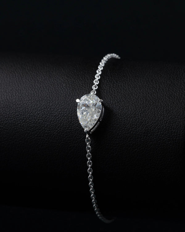 2.01 CT Pear Cut Lab-Grown Diamond Solitaire Pendant Necklace
