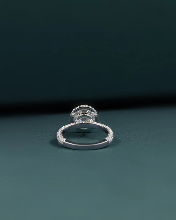 3.51 CTW Round Cut Halo CVD Lab-Grown Diamond Engagement Ring