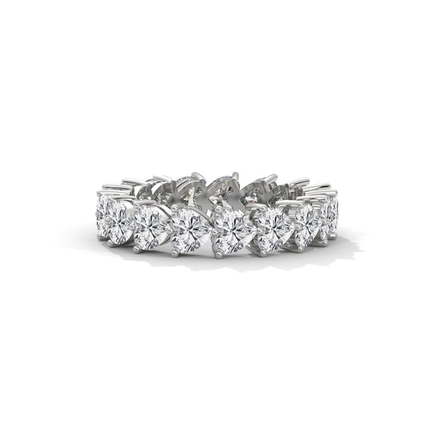 4.25 CT Heart Shape Lab-Grown Diamond Eternity Band Ring