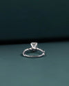 2.16 CTW Emerald Cut Lab-Grown Diamond Twisted Pave Solitaire Ring