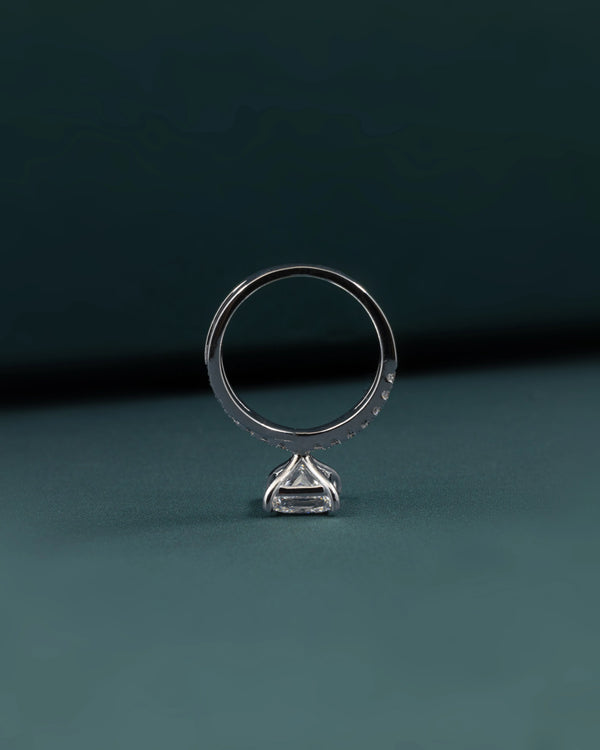 2.40 CT Princess Cut CVD Lab-Grown Diamond Twist Solitaire Ring
