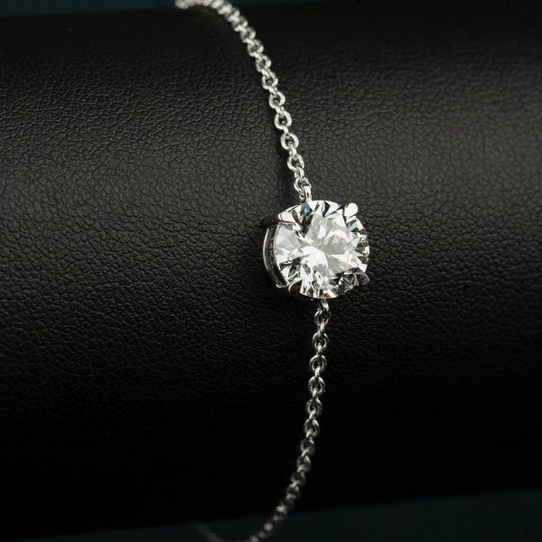 2.51 CT Round Brilliant CVD Lab-Grown Diamond Solitaire Bracelet