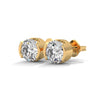 2.60 CT Round Brilliant CVD Lab-Grown Diamond Bezel Set Stud Earrings