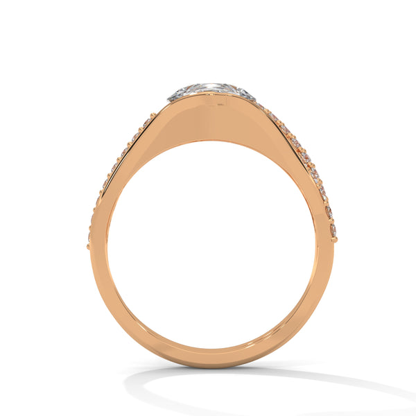 2.03 CT Total Pear Lab-Grown Diamond Designer Wrap Ring with Pave Accents