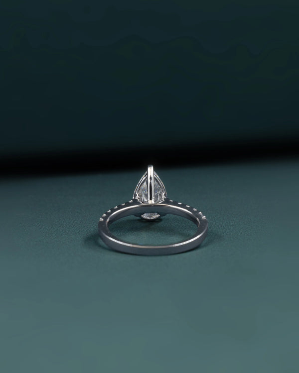 2.73 CT Pear Cut CVD Lab-Grown Diamond Bridal Ring