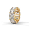 14.00 CT Emerald Cut Lab-Grown Diamond Eternity Band Ring
