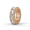 14.00 CT Emerald Cut Lab-Grown Diamond Eternity Band Ring