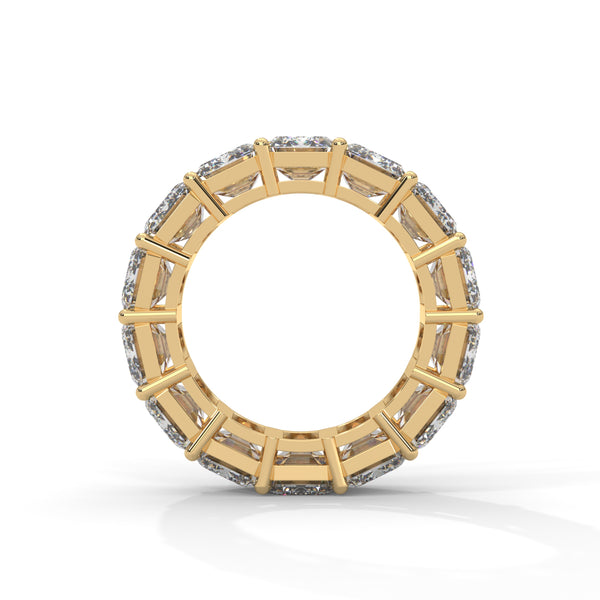 14.00 CT Emerald Cut Lab-Grown Diamond Eternity Band Ring