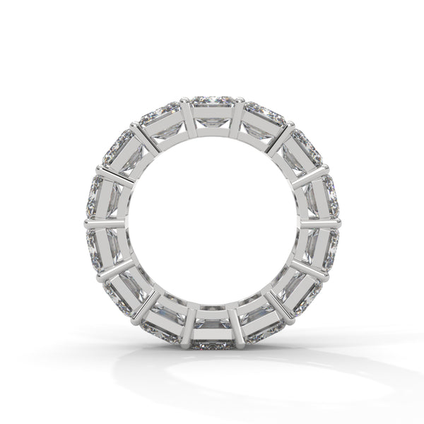 14.00 CT Emerald Cut Lab-Grown Diamond Eternity Band Ring